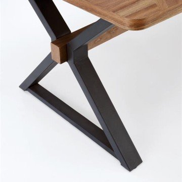 Фото1.Розкладний стіл BARON, горіх / чорний (2 шт. = 1 шт.)