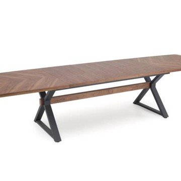 Фото2.Розкладний стіл BARON, горіх / чорний (2 шт. = 1 шт.)