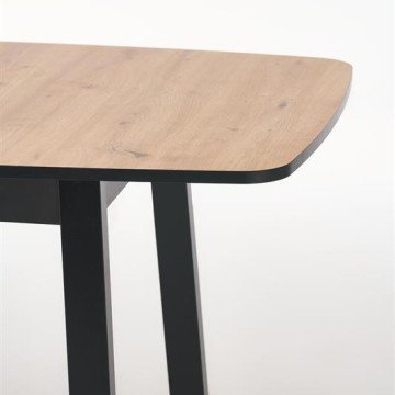 Фото3.Розкладний стіл BARRIL 130-170x80x72 см, дуб ремісничий/чорний (2 шт. = 1 шт.)