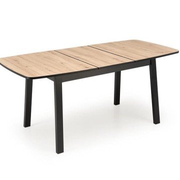 Фото1.Розкладний стіл BARRIL 130-170x80x72 см, дуб ремісничий/чорний (2 шт. = 1 шт.)