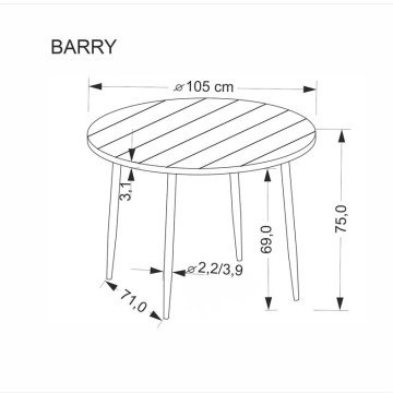 Фото2.Круглий стіл BARRY