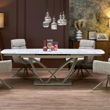 Фото2.Розкладний стіл BENJAMIN, бежевий / кашемір