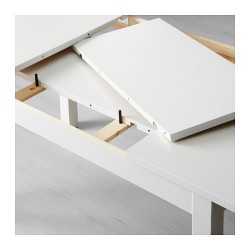 Фото4.Розкладний стіл білий  140/180/220x84 BJURSTA 402.047.45 IKEA