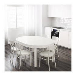 Фото2.Раскладной стол, белый 115/166 BJURSTA 902.047.43 IKEA