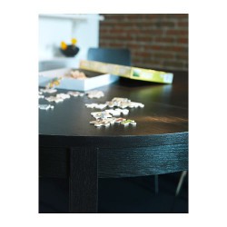 Фото5.Розкладний стіл  коричнево-чорний 115/166 BJURSTA 201.167.78 IKEA