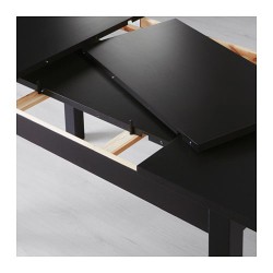 Фото4.Раскладной стол темно-коричневый 140/180 / 220x84 BJURSTA 301.162.64 IKEA