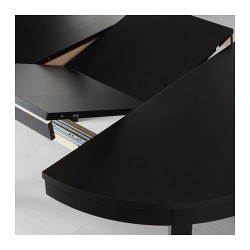 Фото3.Раскладной стол коричнево-черный 115/166 BJURSTA 201.167.78 IKEA