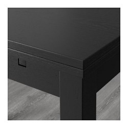 Фото5.Раскладной стол темно-коричневый 140/180 / 220x84 BJURSTA 301.162.64 IKEA