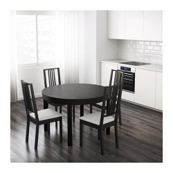 Фото1.Раскладной стол коричнево-черный 115/166 BJURSTA 201.167.78 IKEA