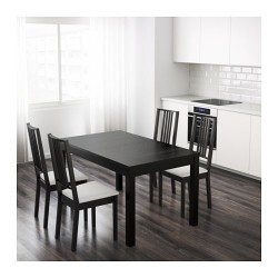 Фото1.Раскладной стол темно-коричневый 140/180 / 220x84 BJURSTA 301.162.64 IKEA