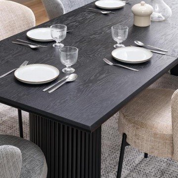 Фото2.Розкладний стіл BOLERO 160-250x90x78 см натуральний дуб/чорний