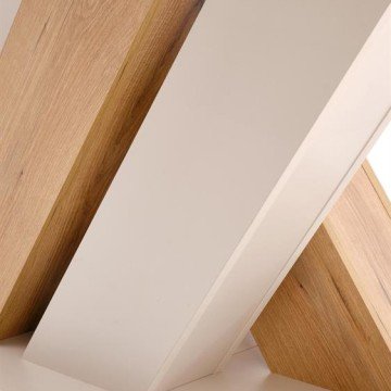 Фото1.Раскладной стол BRANDON 160-200/90 см кашемир/кремонский дуб