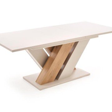 Фото4.Раскладной стол BRANDON 160-200/90 см кашемир/кремонский дуб