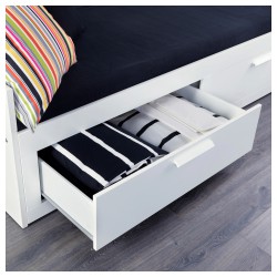 Фото6.Рама кровати белая BRIMNES IKEA 002.287.05