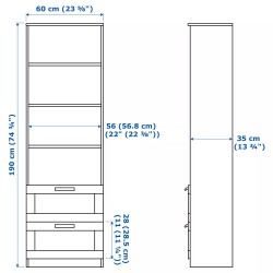 Фото1.Стеллаж белый BRIMNES IKEA 903.012.25