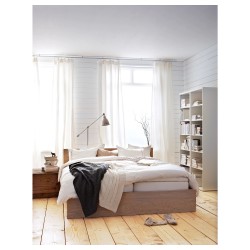 Фото2.Кровать с контейнером дуб 140х200 MALM IKEA 703.341.99
