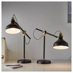 Фото4.Настольная лампа черная RANARP IKEA 503.313.85