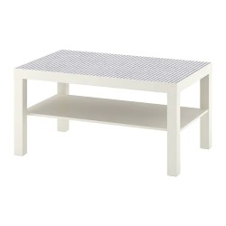 Фото1.Столик журнальный LACK Ikea белый, решетка 704.271.17