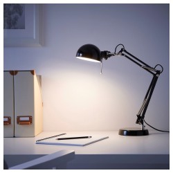 Фото2.Настольная лампа черная FORSÅ IKEA 001.467.76