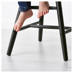Фото1.Детское кресло для кормления AGAM Ikea черное 702.535.41