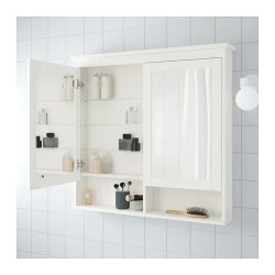 Фото1.Дзеркальна шафа з 2 дверцятами, біла HEMNES IKEA 802.176.75
