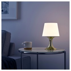 Фото2.Настольная лампа белая/золотая LAMPAN IKEA 703.424.39