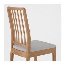 Фото2.Кресло дуб сиденья светло-серое EKEDALEN 403.410.21 IKEA