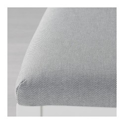 Фото4.Крісло біле сидіння  світло-сіре  EKEDALEN 603.410.15 IKEA