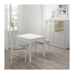 Фото1.Стіл розкладний, білий 80/120x70 EKEDALEN 703.408.26 IKEA