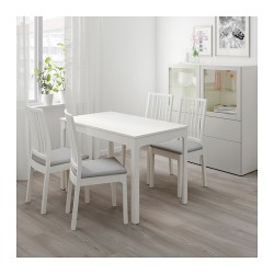 Фото2.Стіл розкладний, білий 80/120x70 EKEDALEN 703.408.26 IKEA