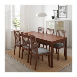 Фото2.Розкладний стіл коричневий 120/180x80 EKEDALEN 303.408.09 IKEA