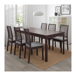 Фото1.Розкладний стіл темно-коричневий 180/240x90 EKEDALEN 203.407.58 IKEA