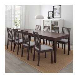 Фото2.Розкладний стіл темно-коричневий 180/240x90 EKEDALEN 203.407.58 IKEA
