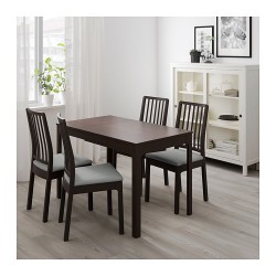 Фото2.Стол раскладной, темно-коричневый 80 / 120x70 EKEDALEN 203.408.24 IKEA