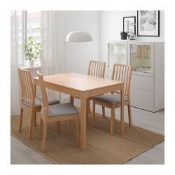 Фото1.Стіл розкладний дуб 120/180x80 EKEDALEN 703.408.12 IKEA