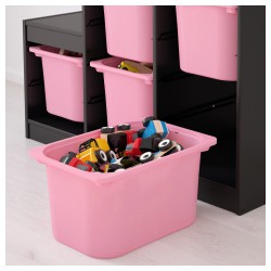 Фото2.Стеллаж, черный, розовый TROFAST IKEA 392.286.72