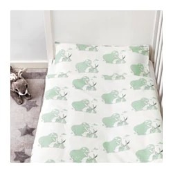 Фото2.Постель детская для кроватки, зеленый, 110x125 / 35x55 см BUSSIG 703.654.40 IKEA
