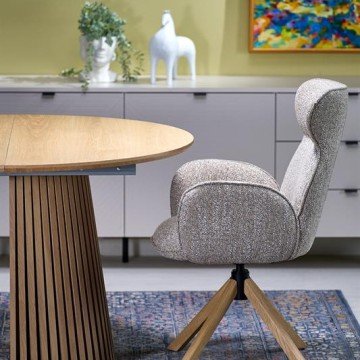 Фото5.Розсувний стіл FARGO, стільниця - натуральна, ніжки - натуральні