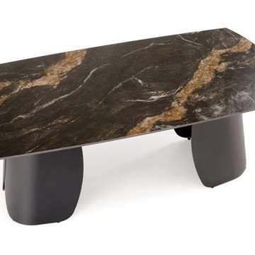 Фото5.Розкладний стіл FORUM, чорний мармур / чорний (3 шт. = 1 шт.)