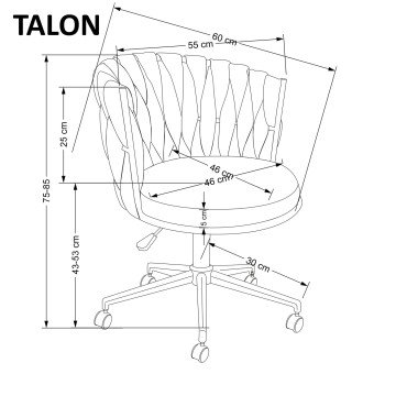 Фото8.Офисное кресло TALON светло-бежевого цвета
