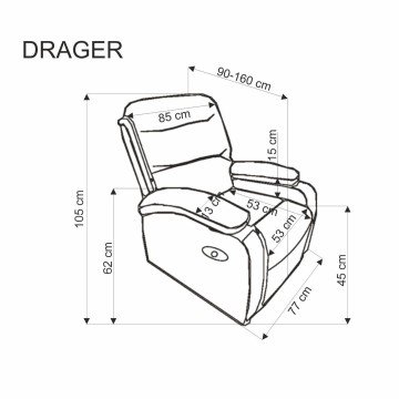 Фото9.Крісло DRAGER чорне