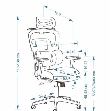 Фото3.Офісний стілець BOOSTER чорний