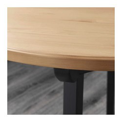 Фото1.Стол круглый света морилка 85 см GAMLARED 303.712.40 IKEA