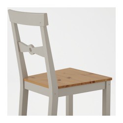 Фото3.Кресло, светлая морилка антик, серый GAMLEBY 602.470.51 IKEA