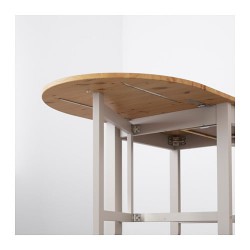 Фото4.Раскладной стол, сосна Морилка 67/134 / 201x78 GAMLEBY 602.470.27 IKEA