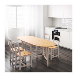 Фото3.Розкладний стіл, сосна морілка 67/134/201x78  GAMLEBY 602.470.27 IKEA