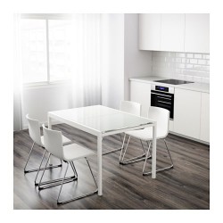 Фото2.Раскладной стол белый 125 / 188x85 GLIVARP 203.347.00 IKEA