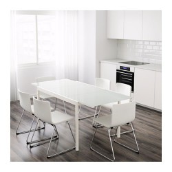 Фото3.Розкладний стіл білий 125/188x85 GLIVARP 203.347.00  IKEA