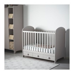 Фото2.Детская кровать, светло-серый 60x120 GONATT 002.579.53 IKEA