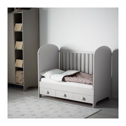 Фото3.Детская кровать, светло-серый 60x120 GONATT 002.579.53 IKEA